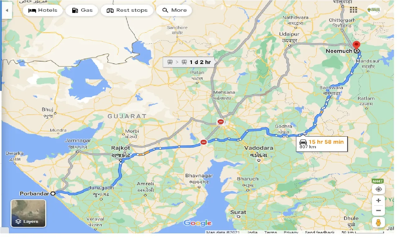 porbandar-to-neemuch-taxi
