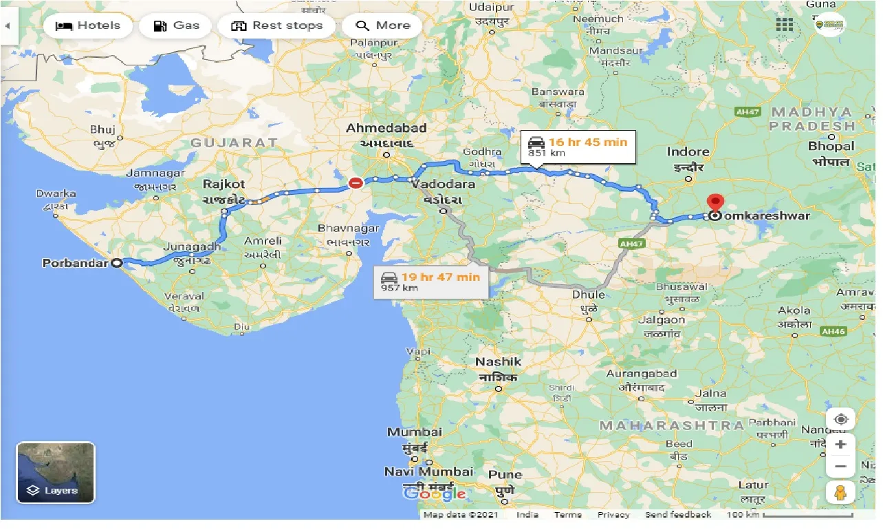 porbandar-to-omkareshwar-taxi