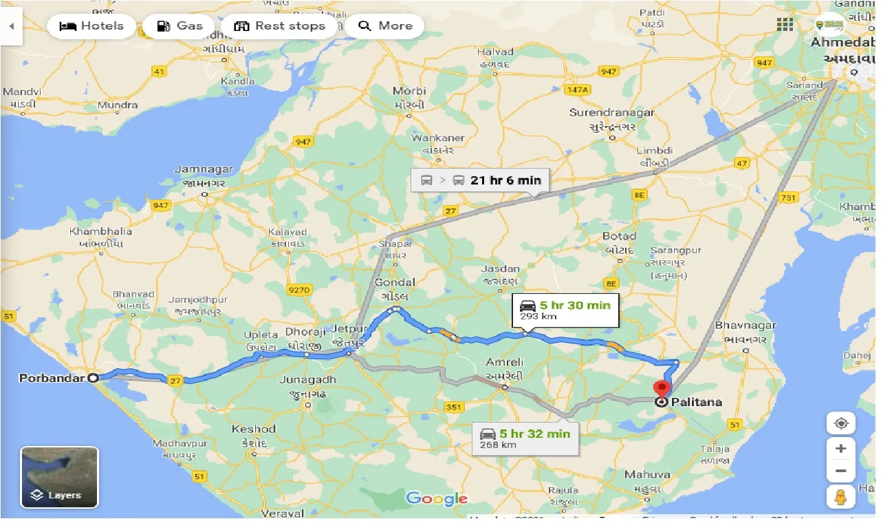 porbandar-to-palitana-one-way