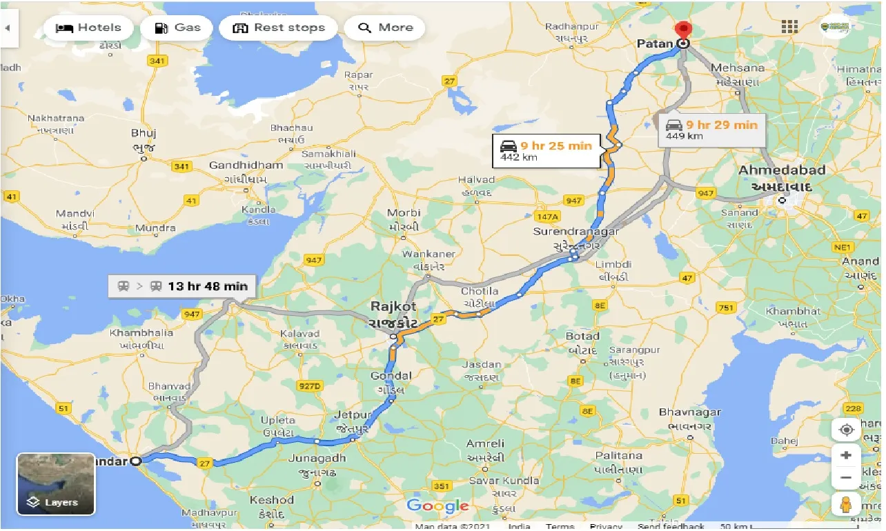 porbandar-to-patan-taxi