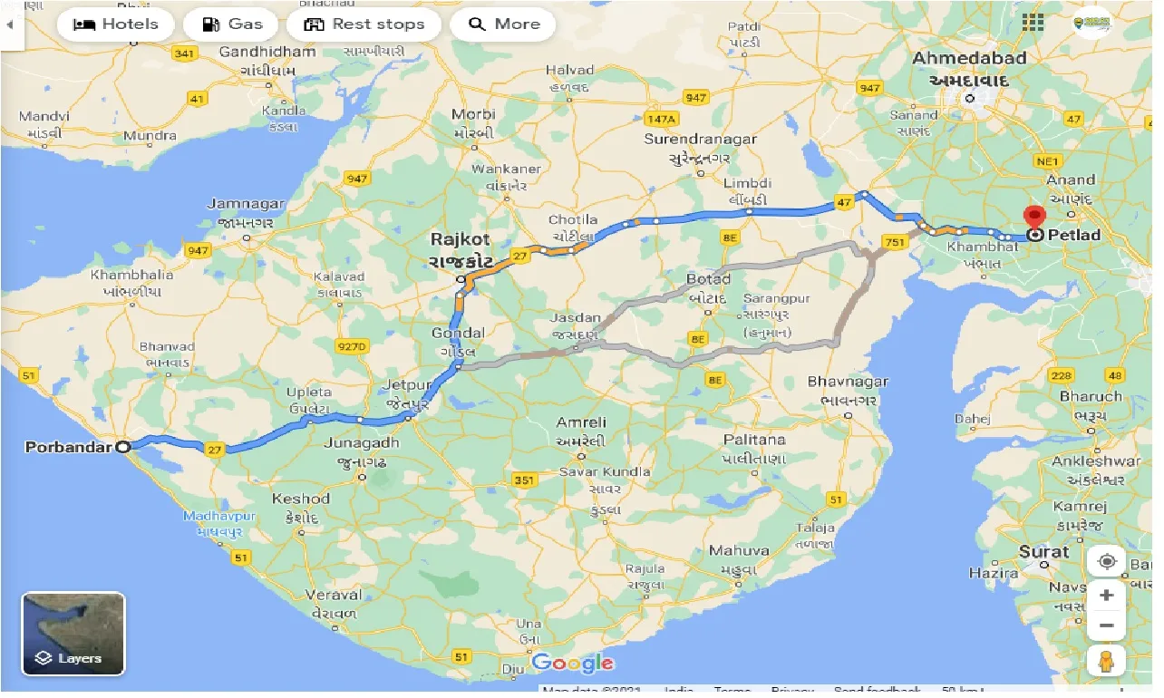 porbandar-to-petlad-taxi