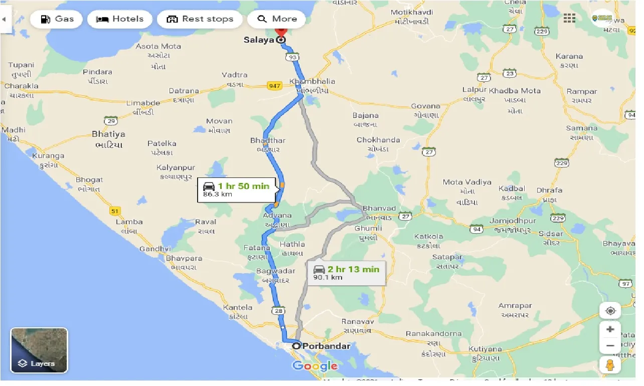 porbandar-to-salaya-one-way