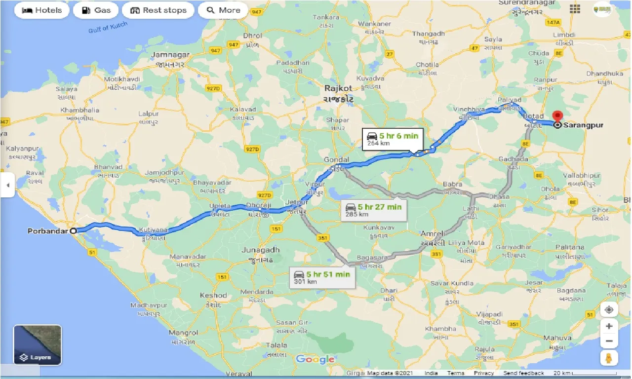 porbandar-to-sarangpur-round-trip