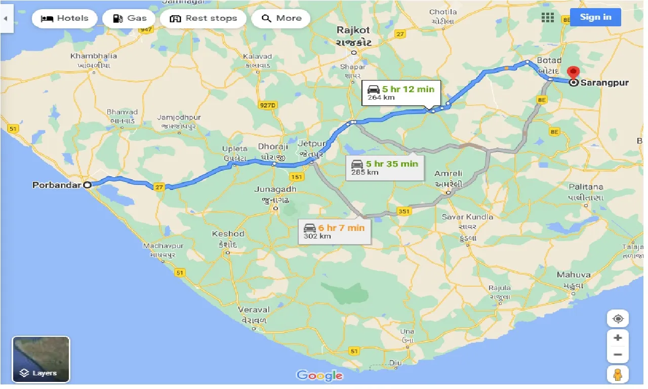 porbandar-to-sarangpur-taxi