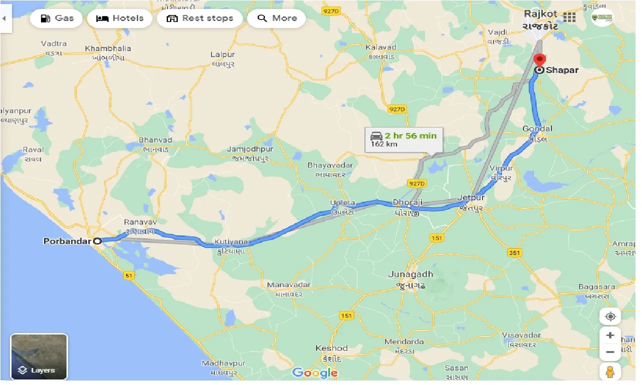 porbandar-to-shapar-taxi