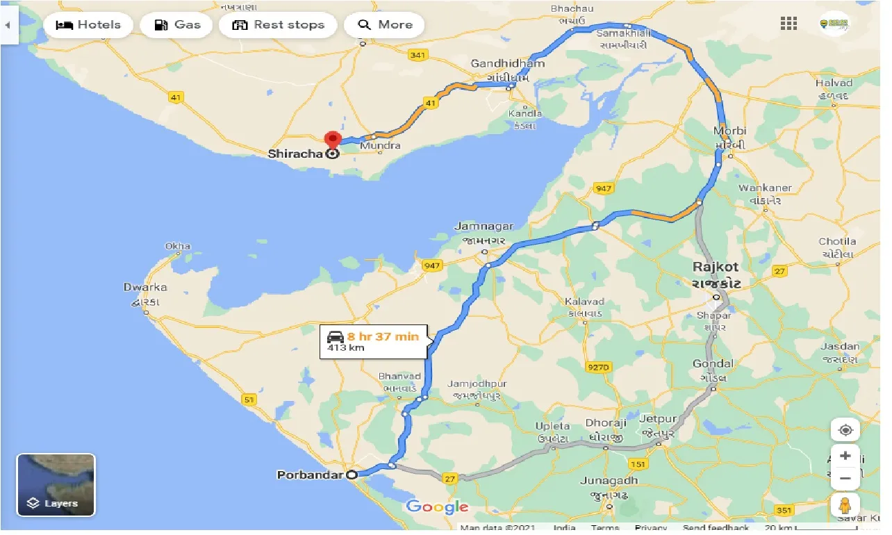 porbandar-to-shiracha-taxi