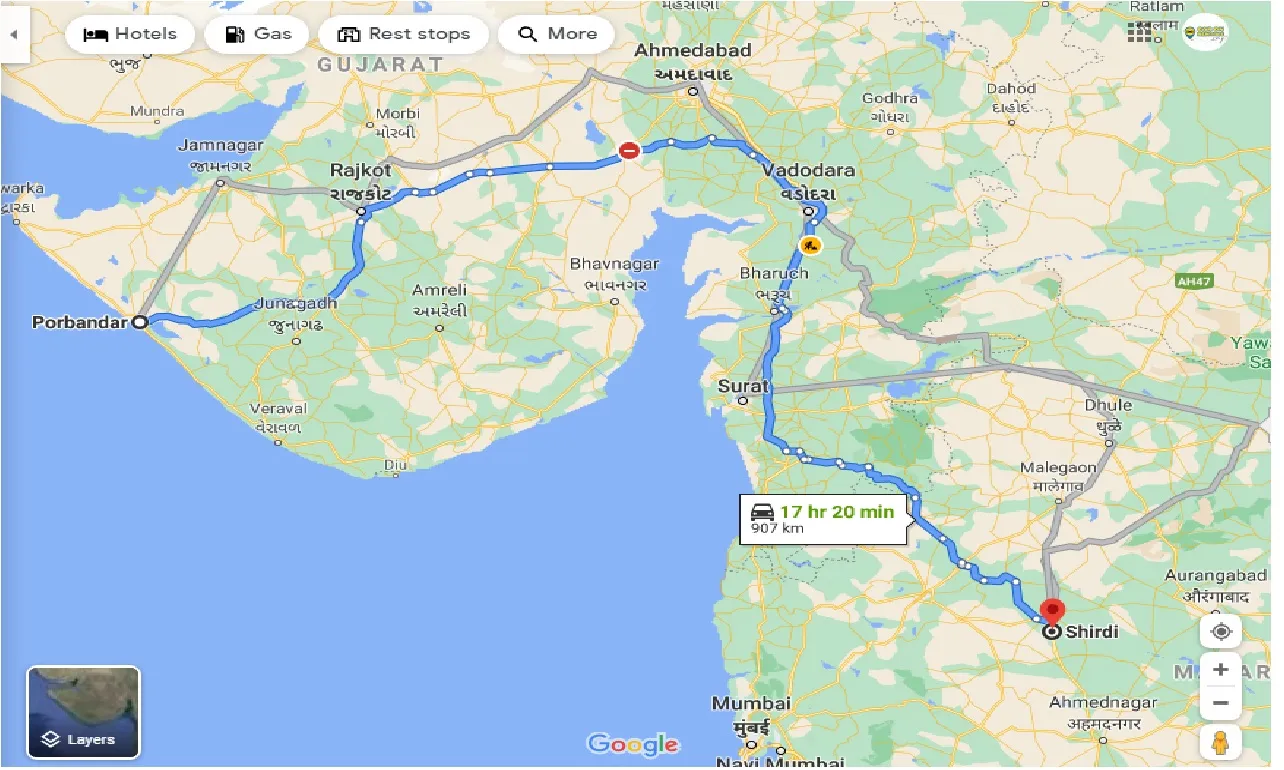 porbandar-to-shirdi-taxi
