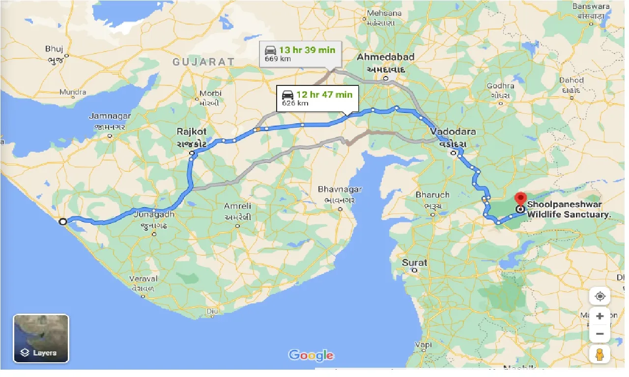 porbandar-to-shoolpaneshwar-wildlife-sanctuary-one-way