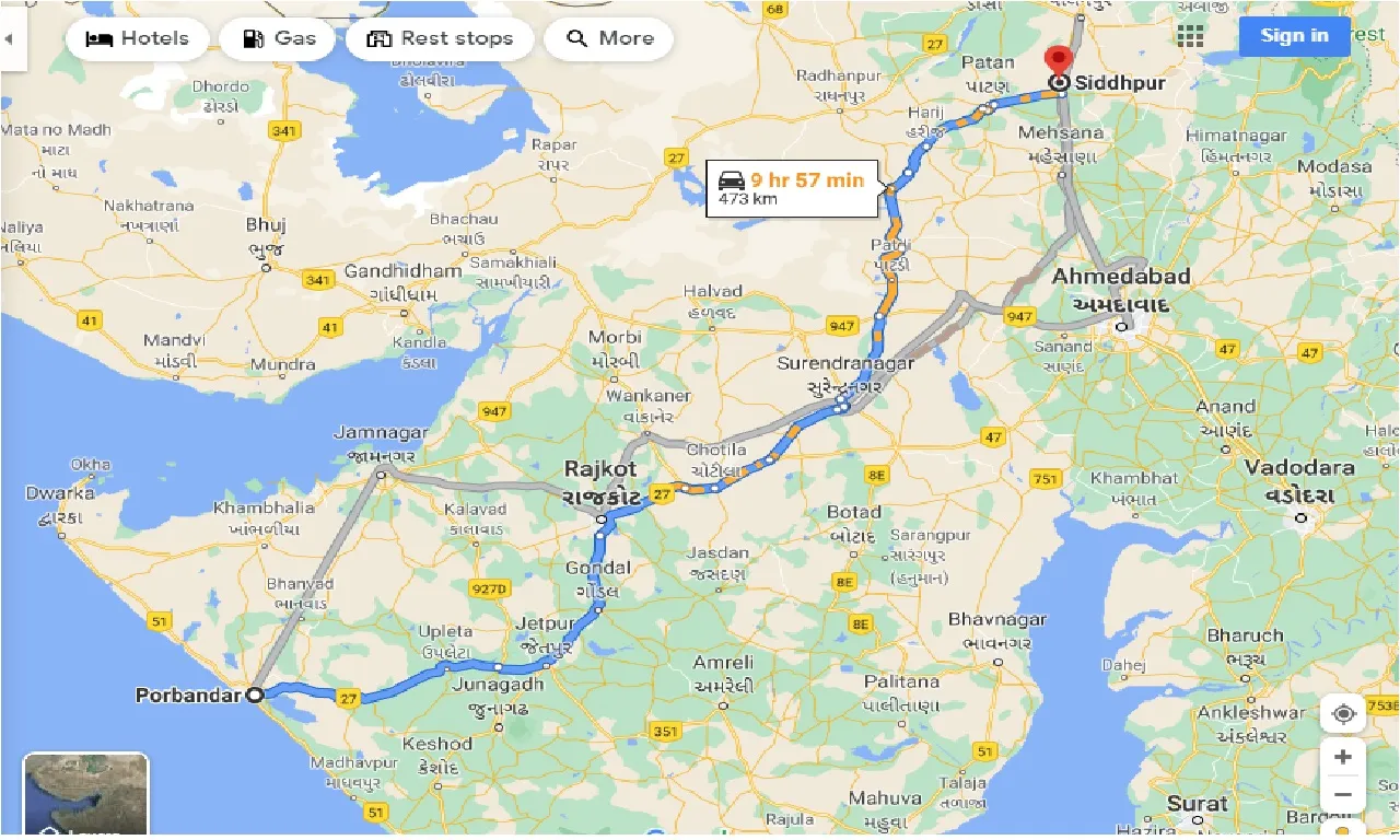 porbandar-to-siddhpur-taxi