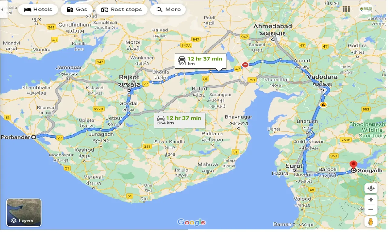 porbandar-to-songadh-one-way