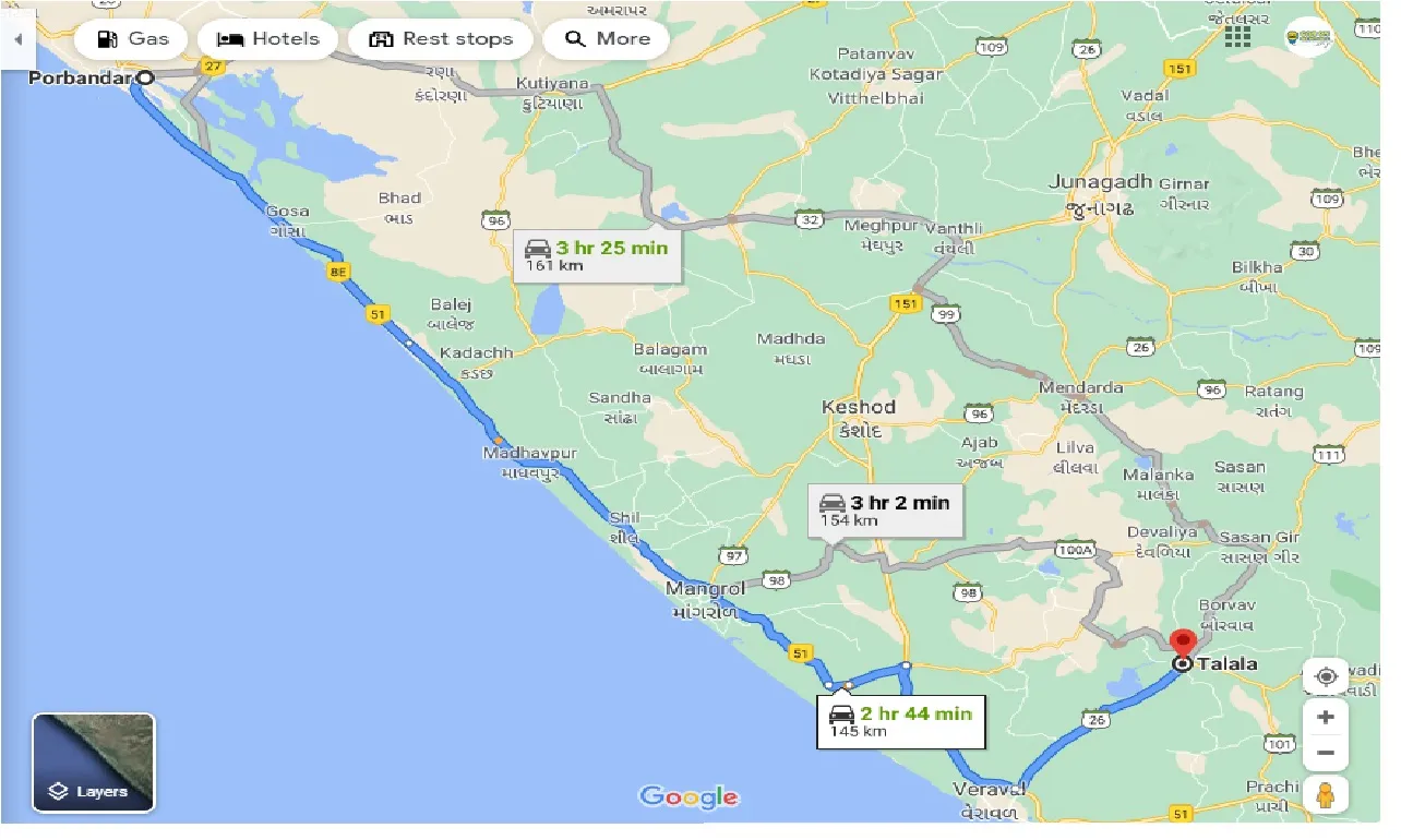 porbandar-to-talala-taxi