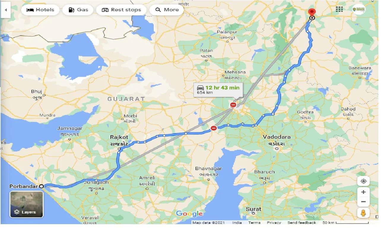 porbandar-to-udaipur-one-way