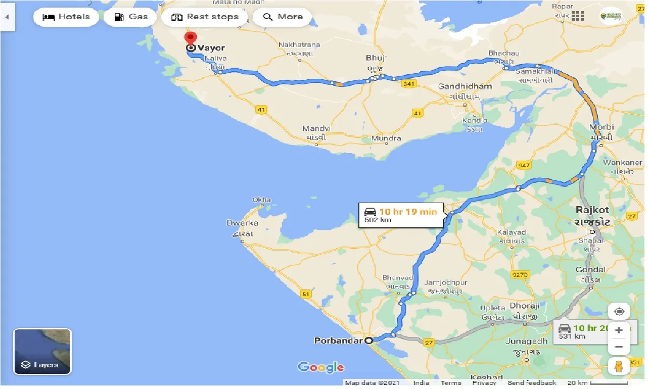 porbandar-to-vayor-taxi