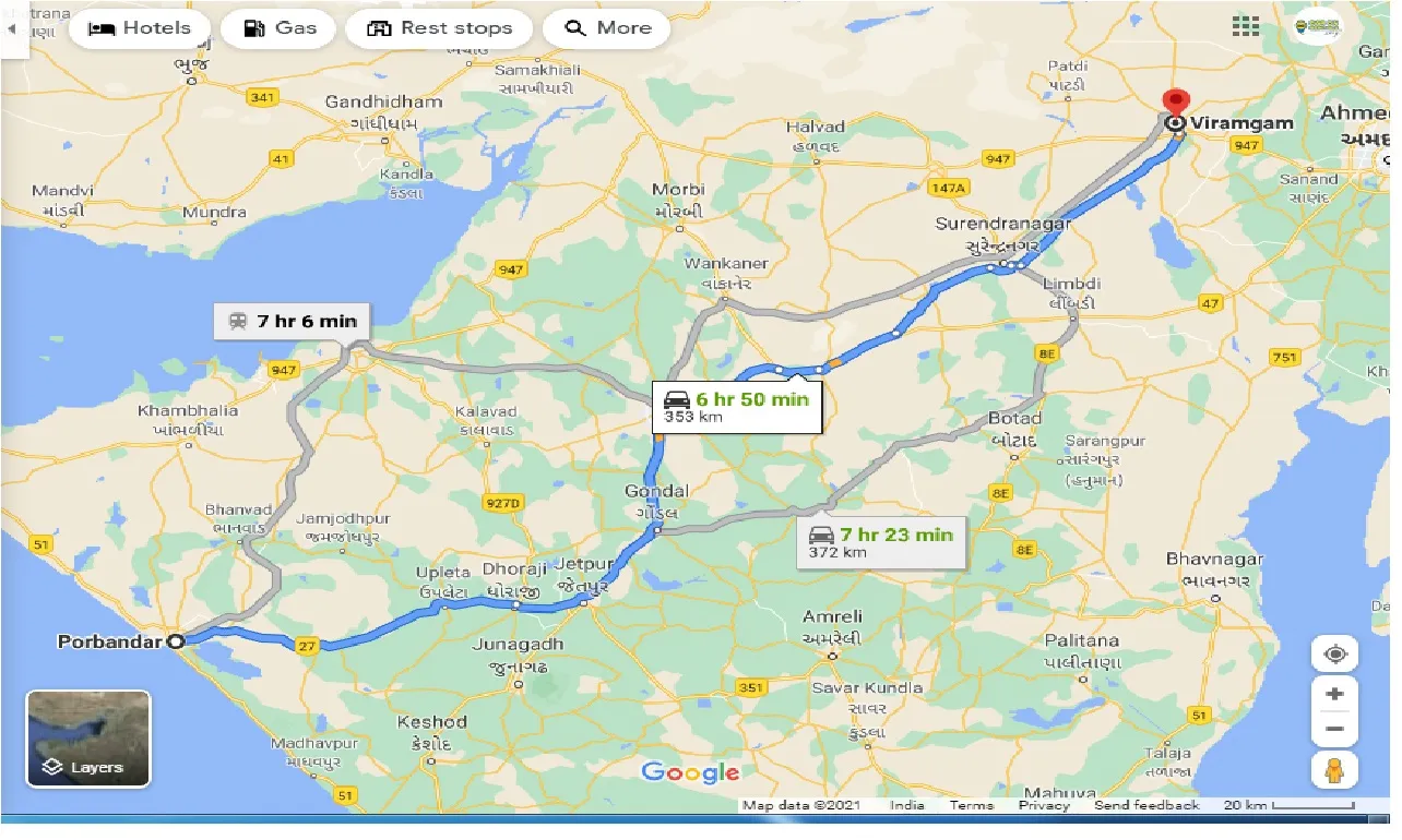 porbandar-to-viramgam-one-way