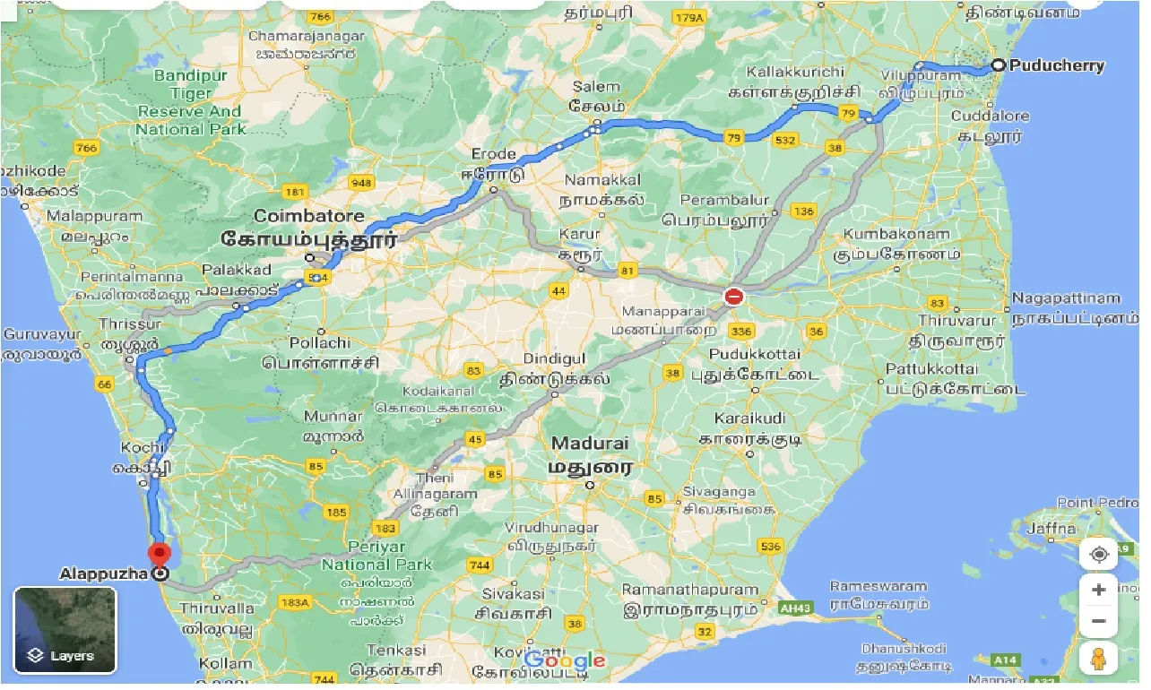 puducherry-to-alapuzha-one-way