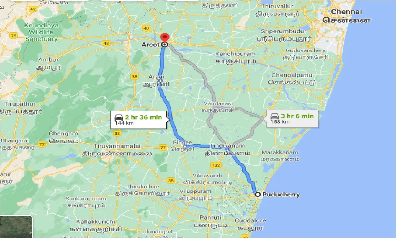 puducherry-to-arcot-taxi