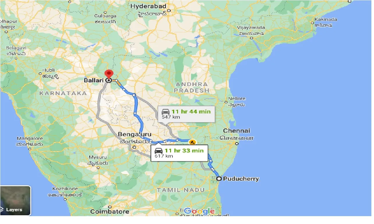 puducherry-to-ballari-one-way