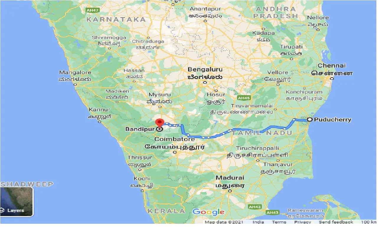 puducherry-to-bandipur-national-park-taxi