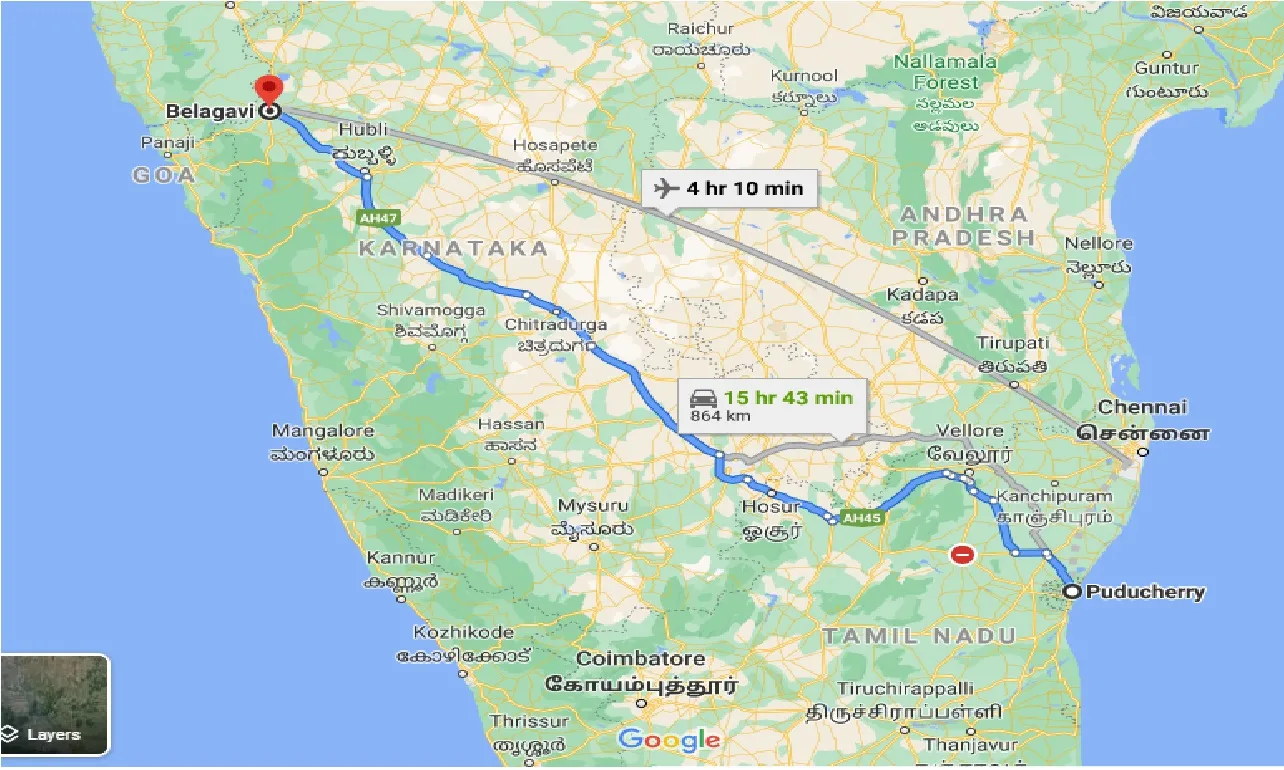 puducherry-to-belgaum-taxi