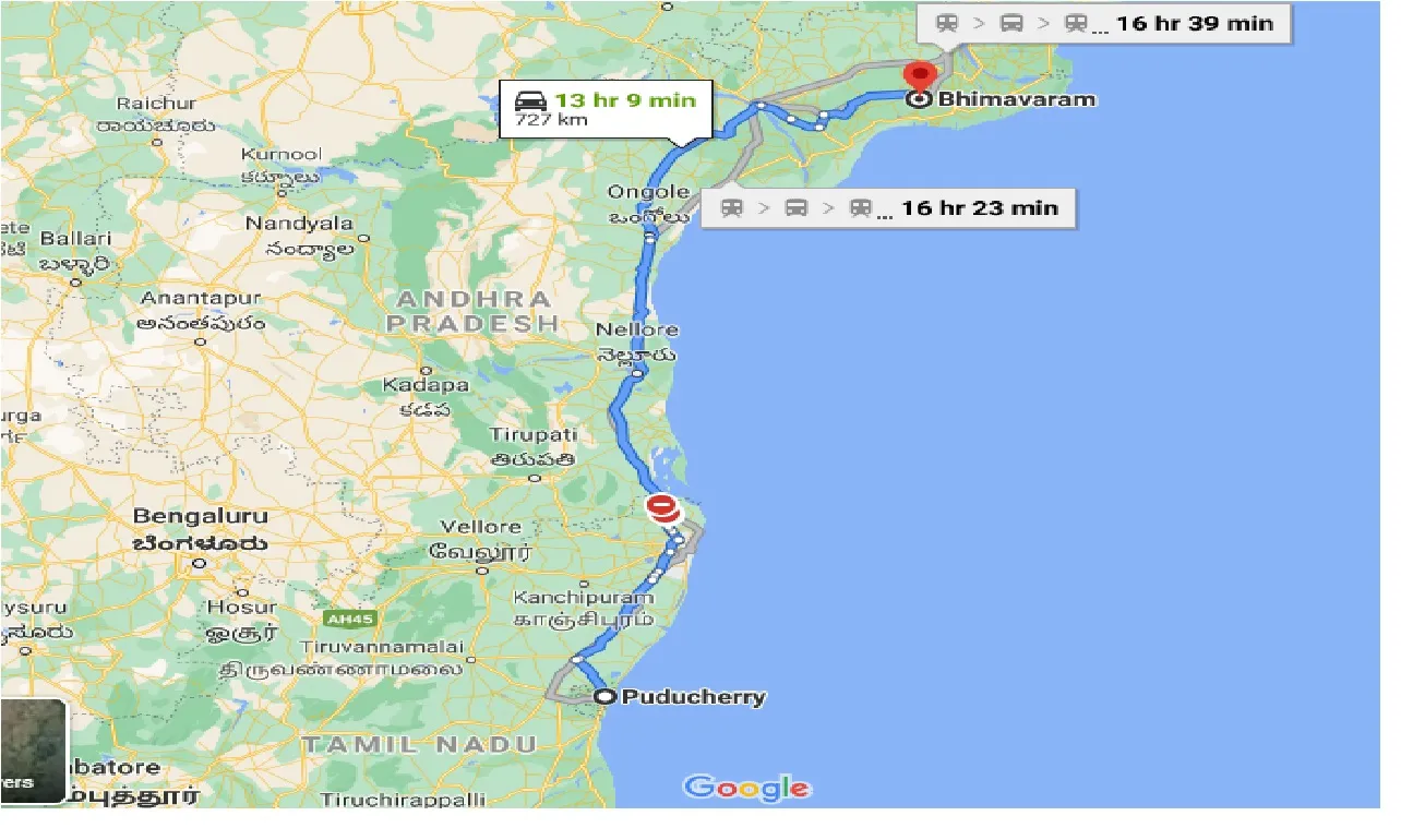 puducherry-to-bhimavaram-taxi