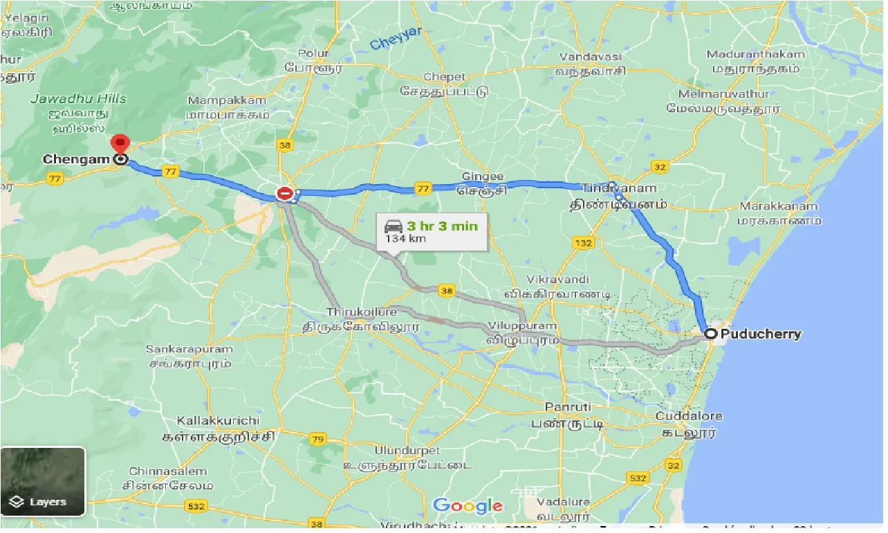 puducherry-to-chengam-one-way