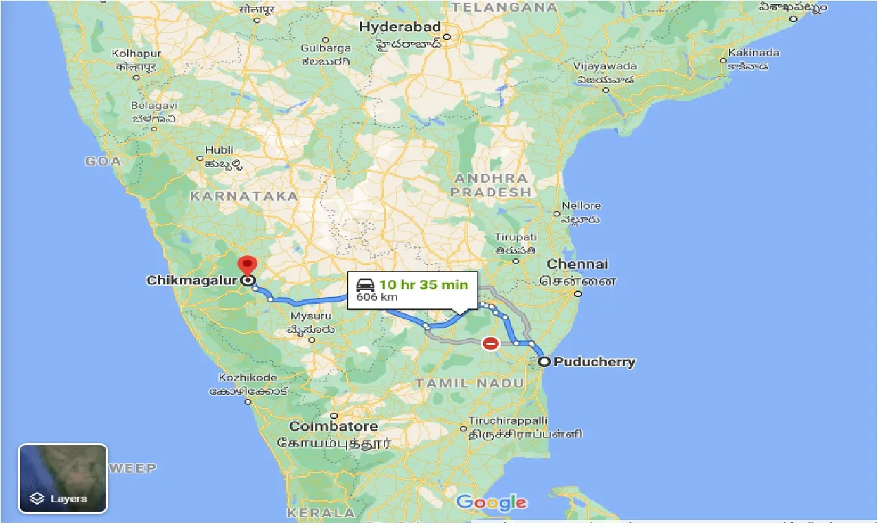 puducherry-to-chikmagalur-one-way