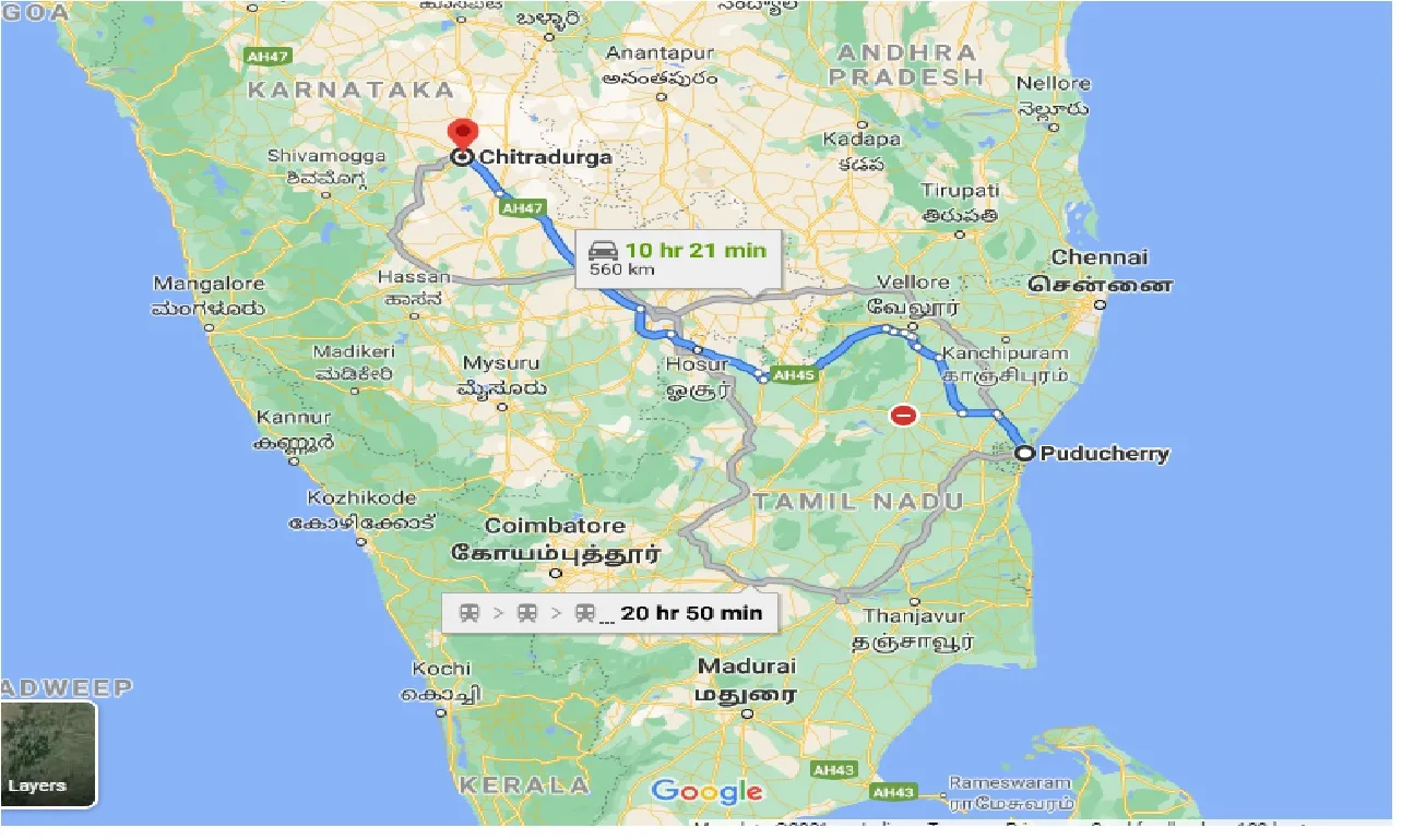 puducherry-to-chitradurga-taxi