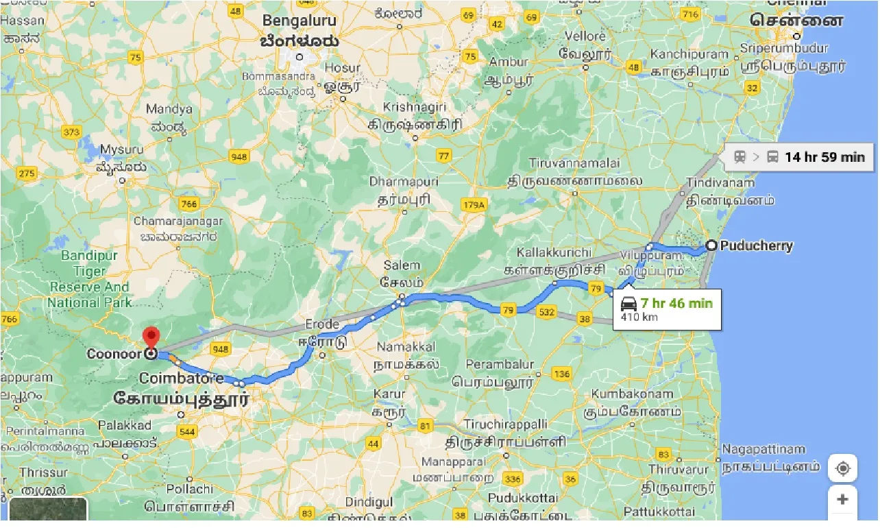 puducherry-to-coonoor-taxi