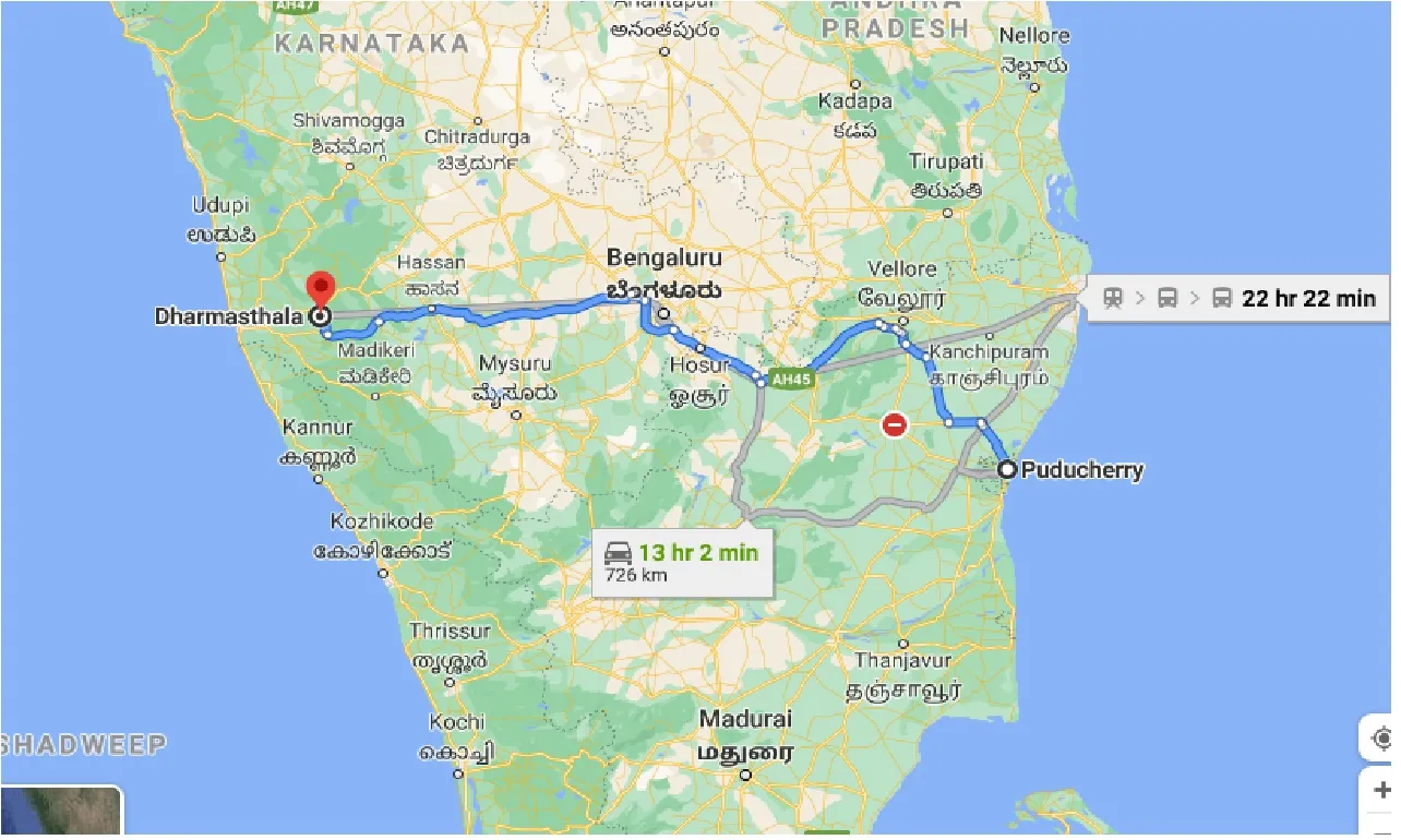 puducherry-to-daramasthala-one-way
