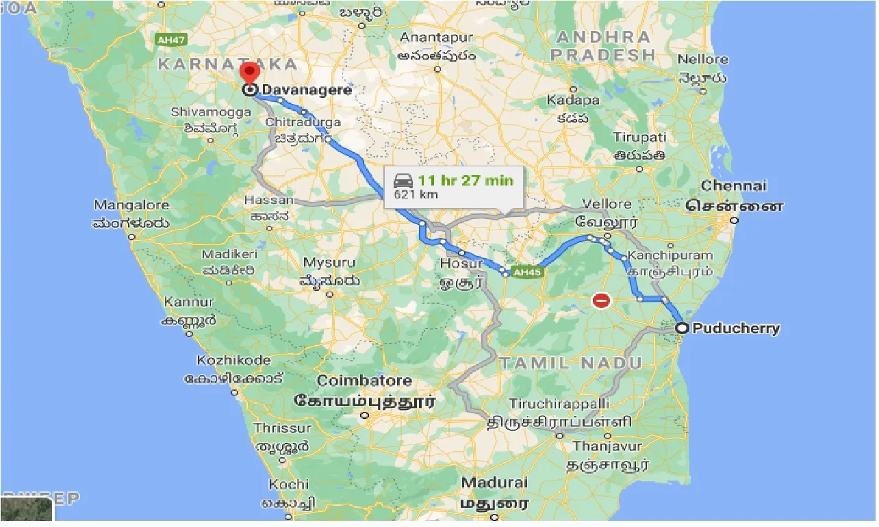 puducherry-to-davanagere-one-way