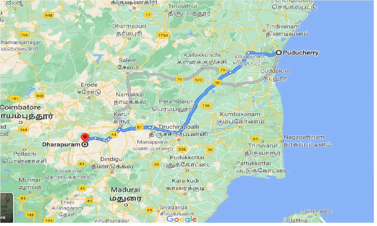 puducherry-to-dharapuram-one-way