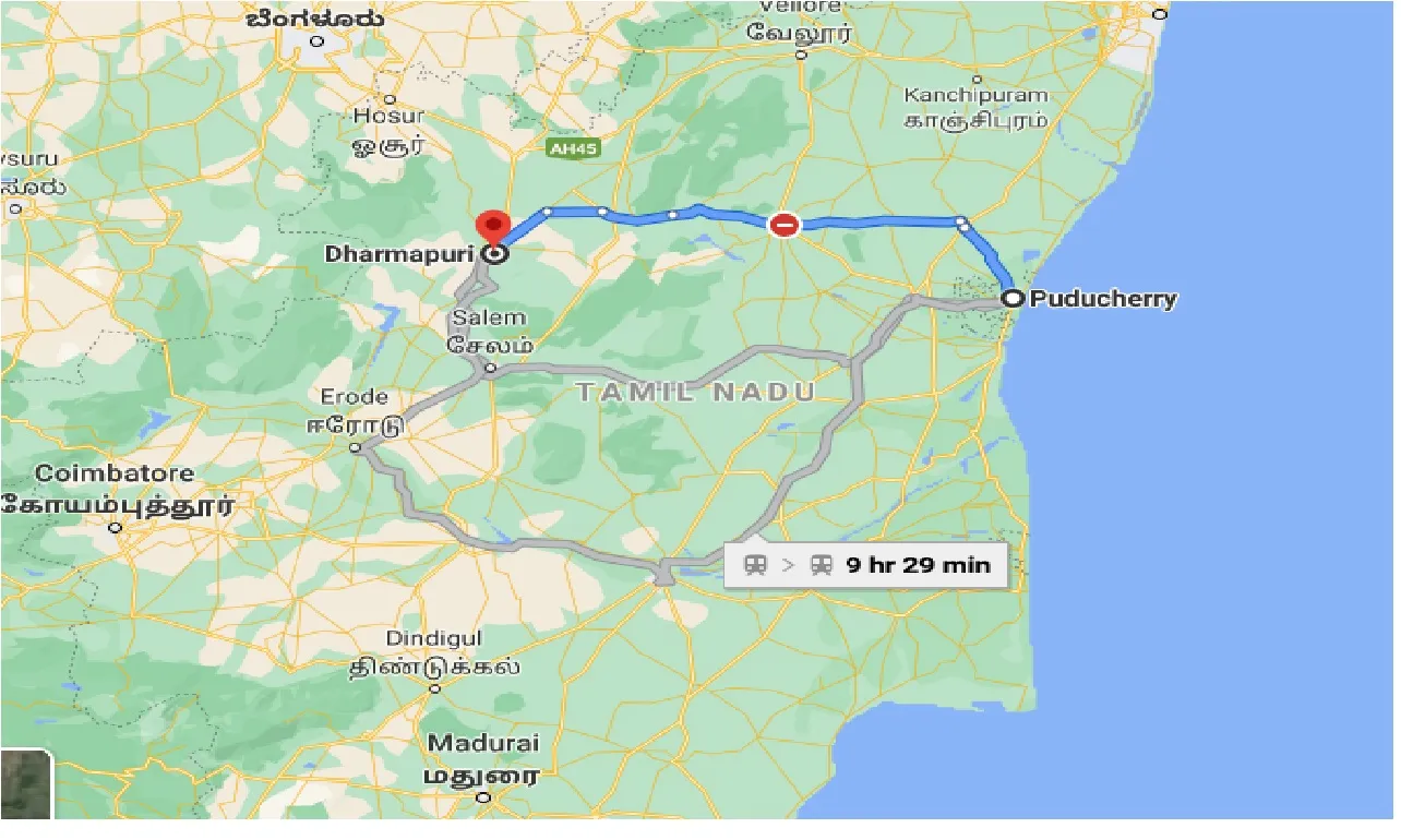 puducherry-to-dharmapuri-one-way