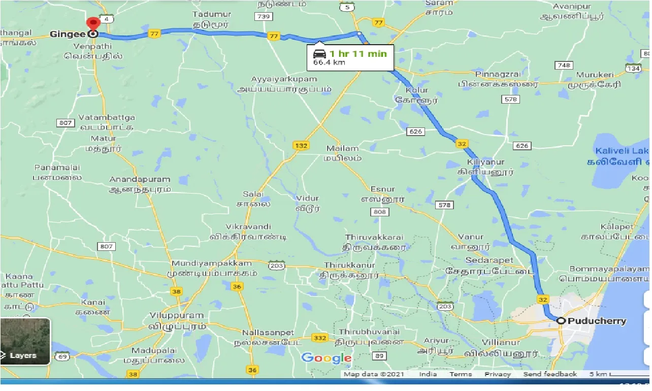 puducherry-to-gingee-taxi
