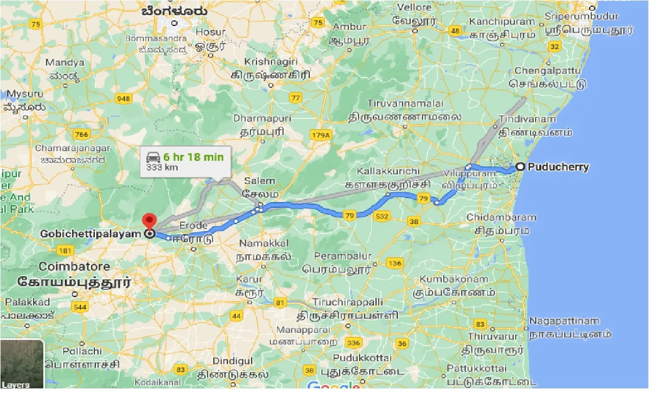 puducherry-to-gobichettipalayam-one-way