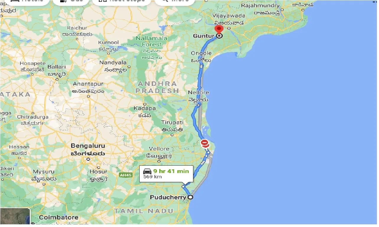 puducherry-to-guntur-taxi