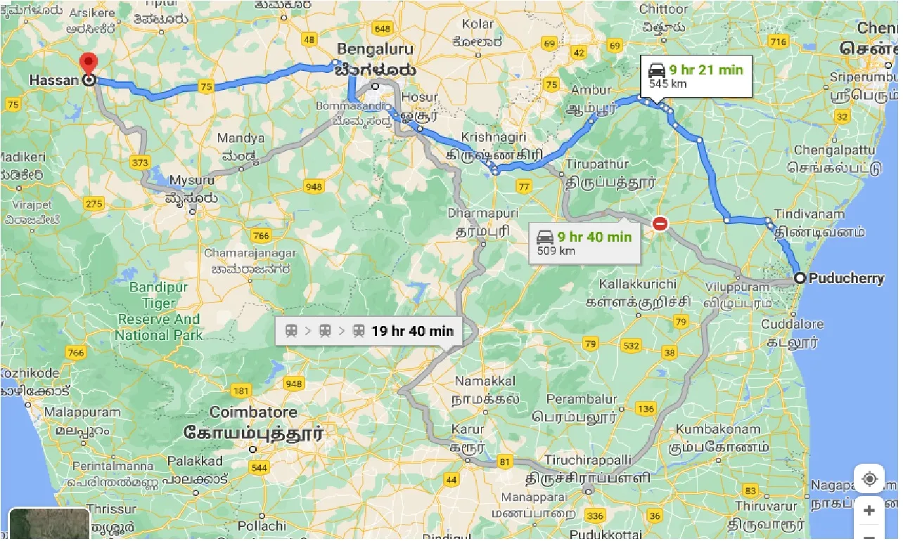 puducherry-to-hassan-taxi