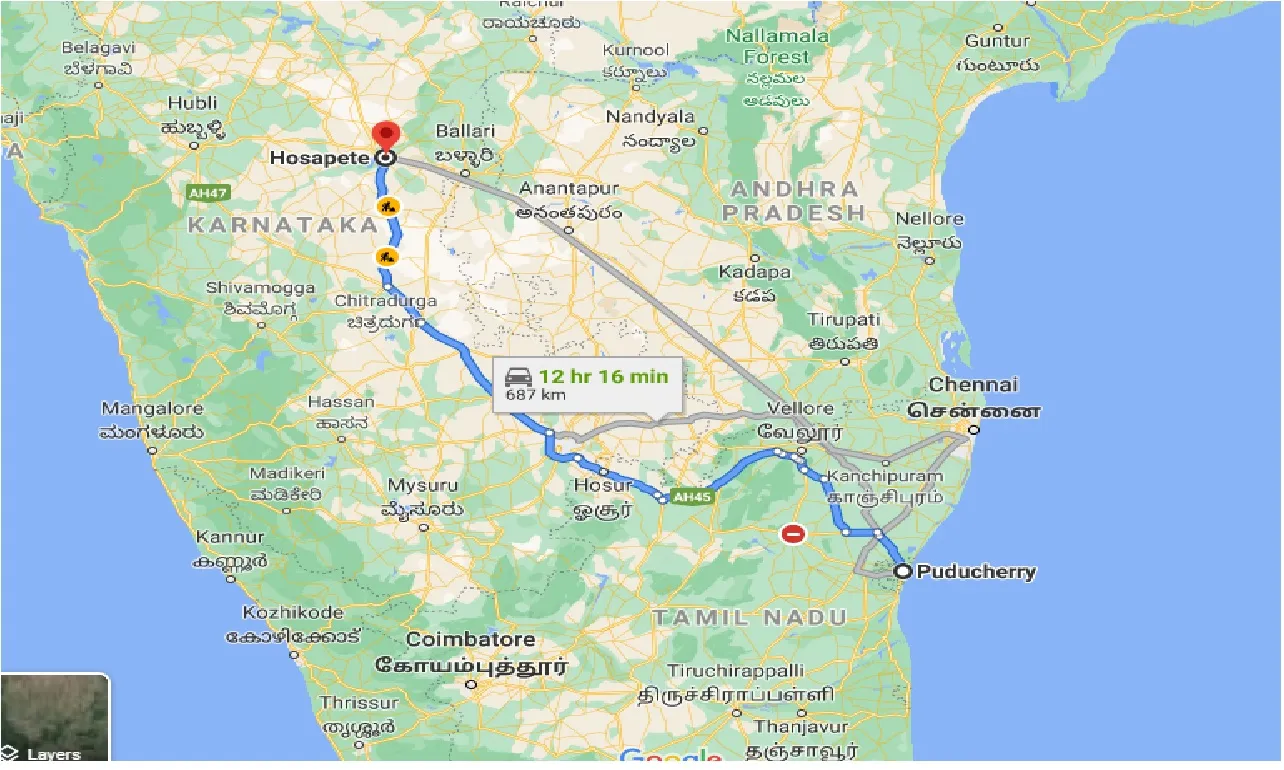 puducherry-to-hosapete-one-way