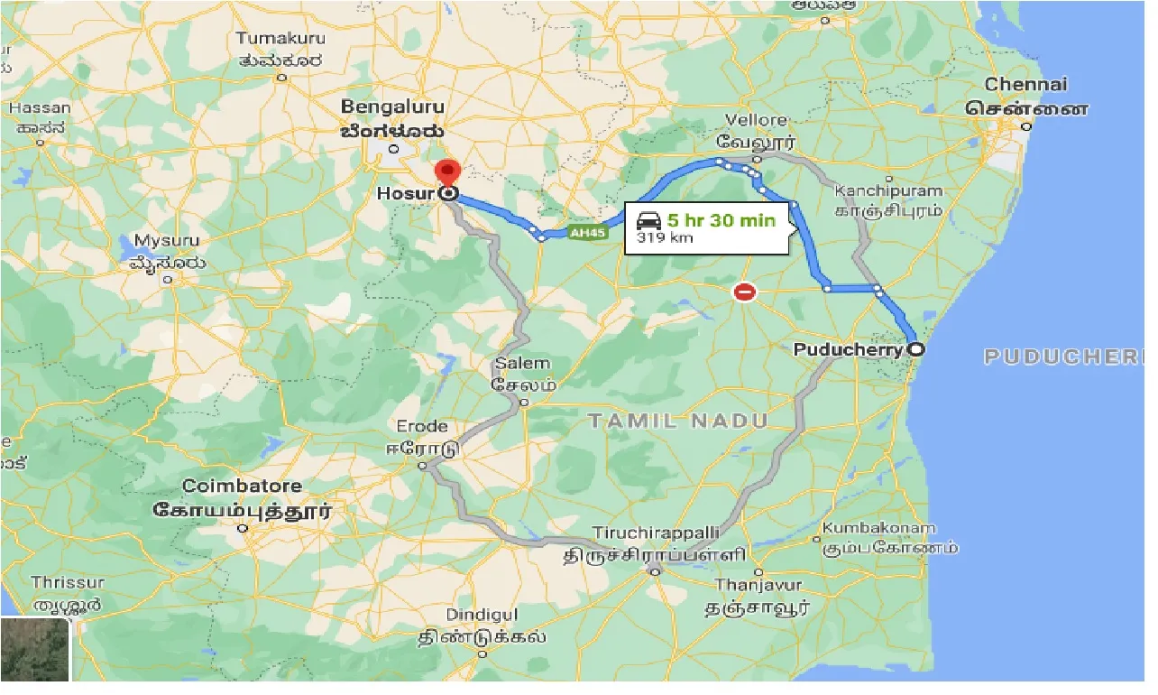 puducherry-to-hosur-taxi