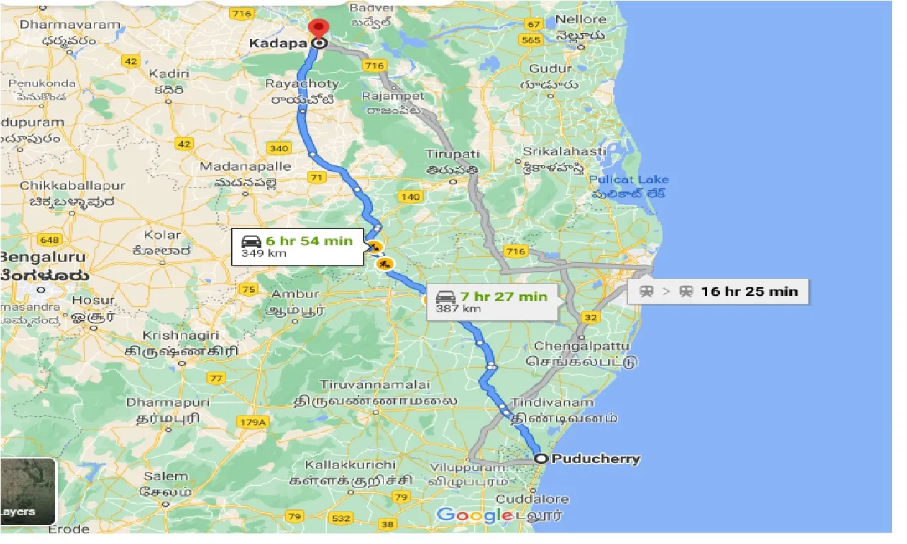 puducherry-to-kadapa-taxi