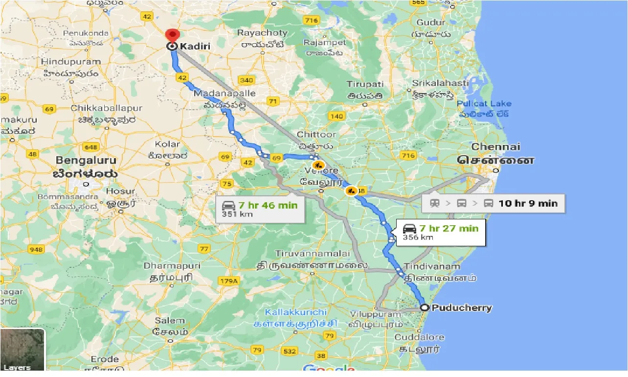 puducherry-to-kadiri-taxi