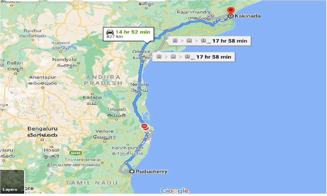 puducherry-to-kakinada-taxi