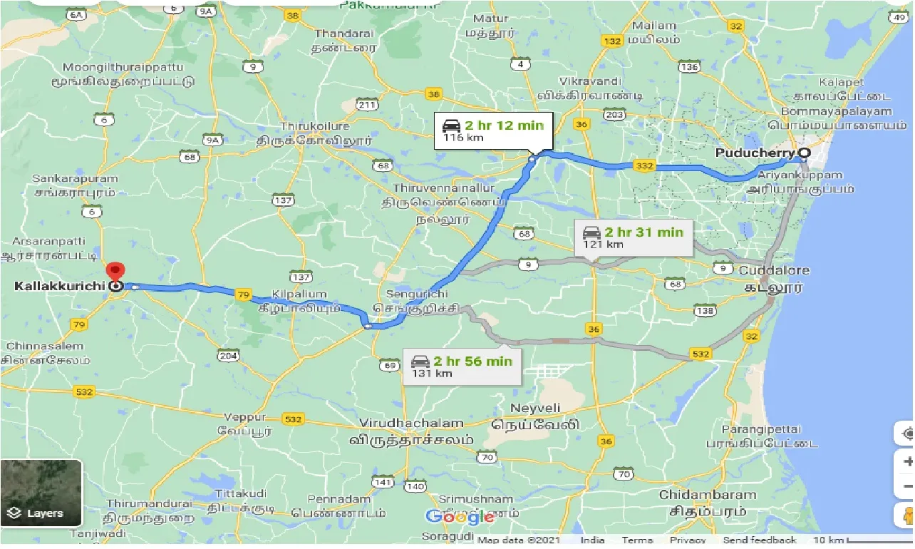 puducherry-to-kallakkurichi-one-way