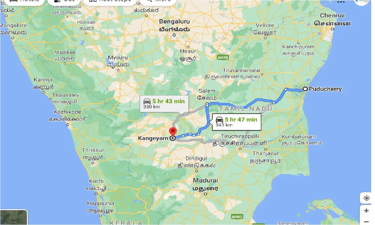 puducherry-to-kangeyam-taxi