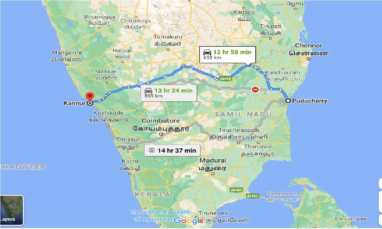 puducherry-to-kannur-one-way