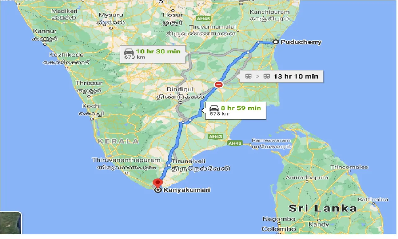 puducherry-to-kanyakumari-one-way
