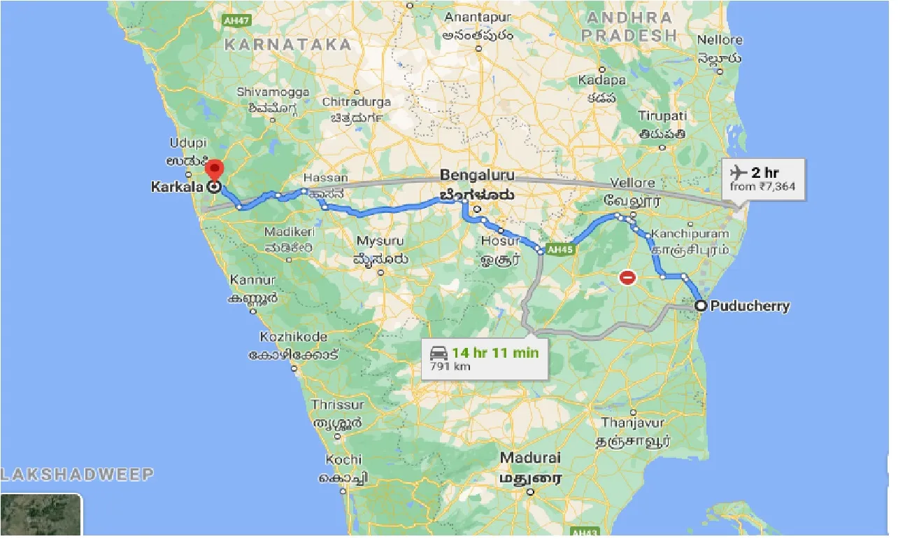 puducherry-to-karkala-one-way
