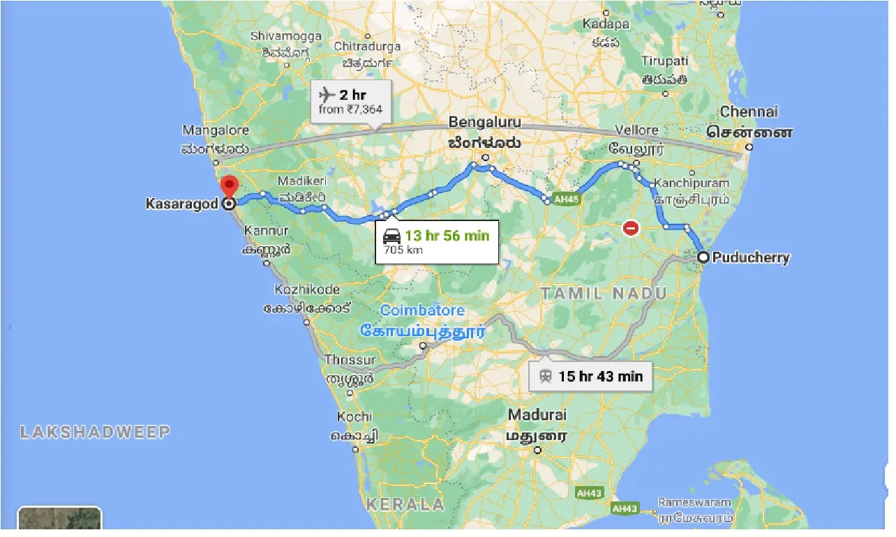 puducherry-to-kasaragod-one-way
