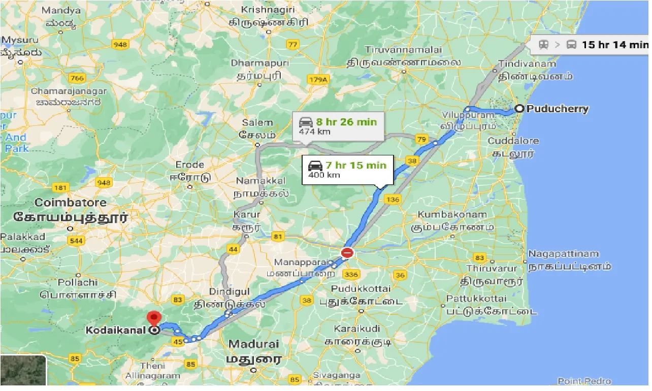 puducherry-to-kodaikanal-taxi