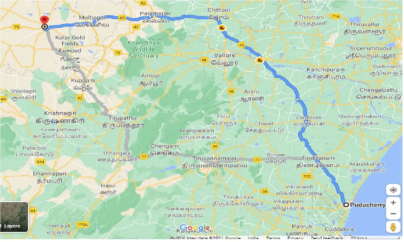 puducherry-to-kolar-one-way