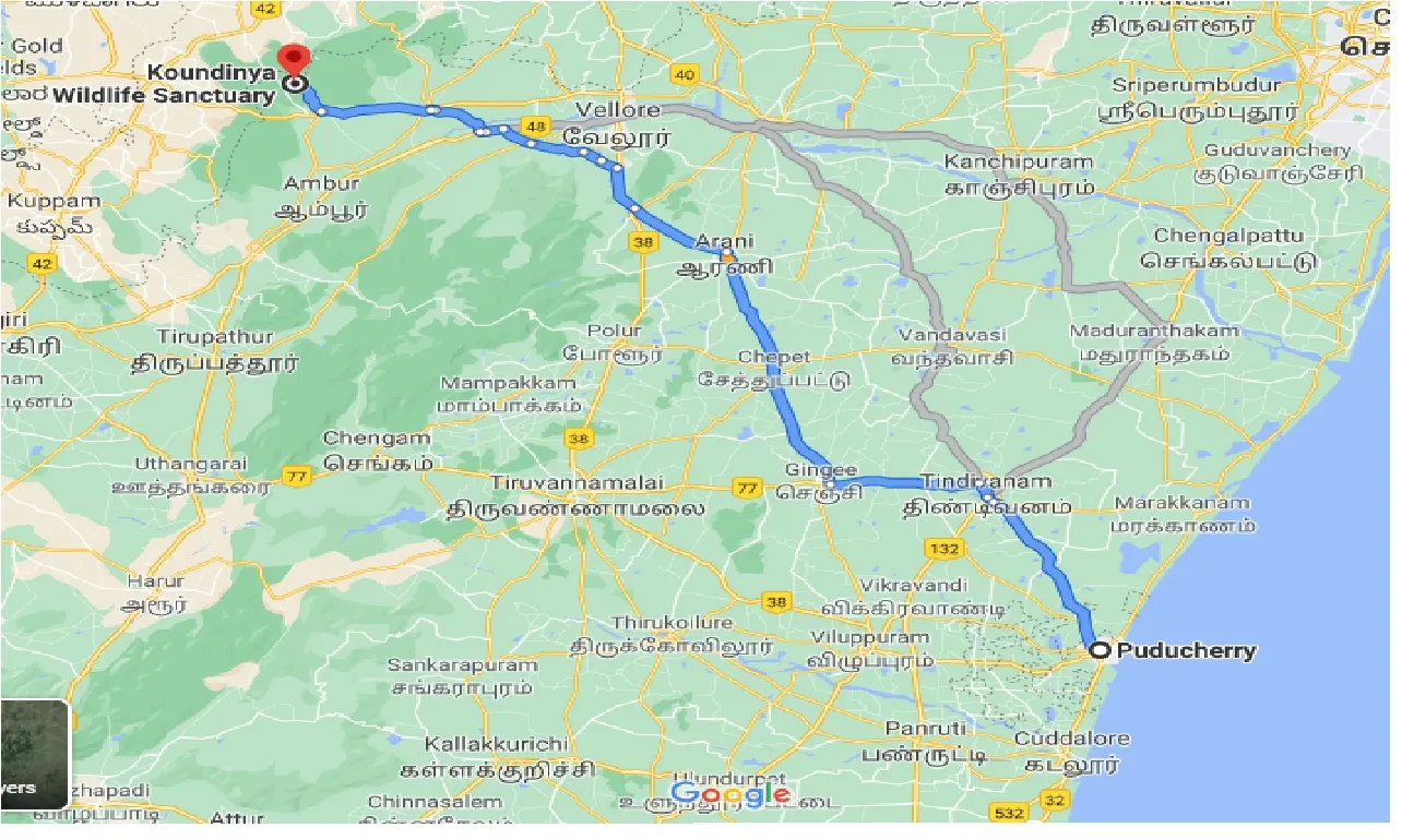 puducherry-to-koundinya-wildlife-sanctuary-taxi